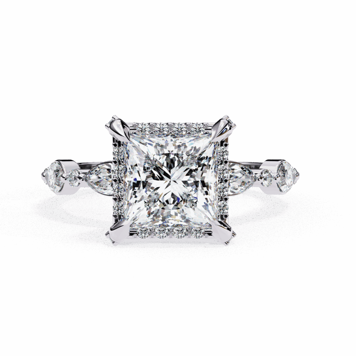 3 Carat Princess Cut The Icon Solitaire Ring  Image 1