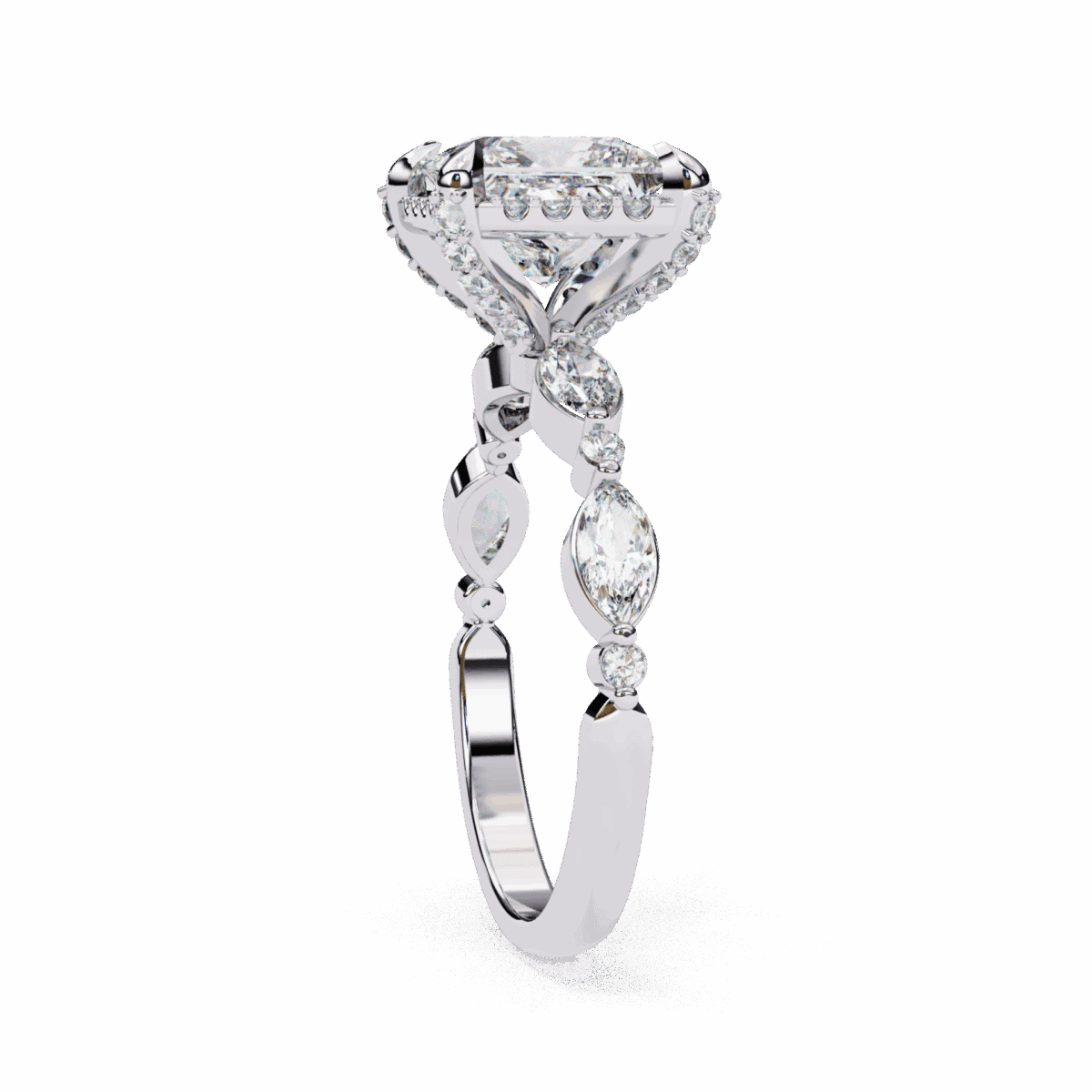 3 Carat Princess Cut The Icon Solitaire Ring  Image 2