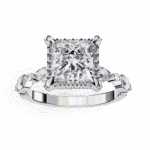 3 Carat Princess Cut The Icon Solitaire Ring - Image 4