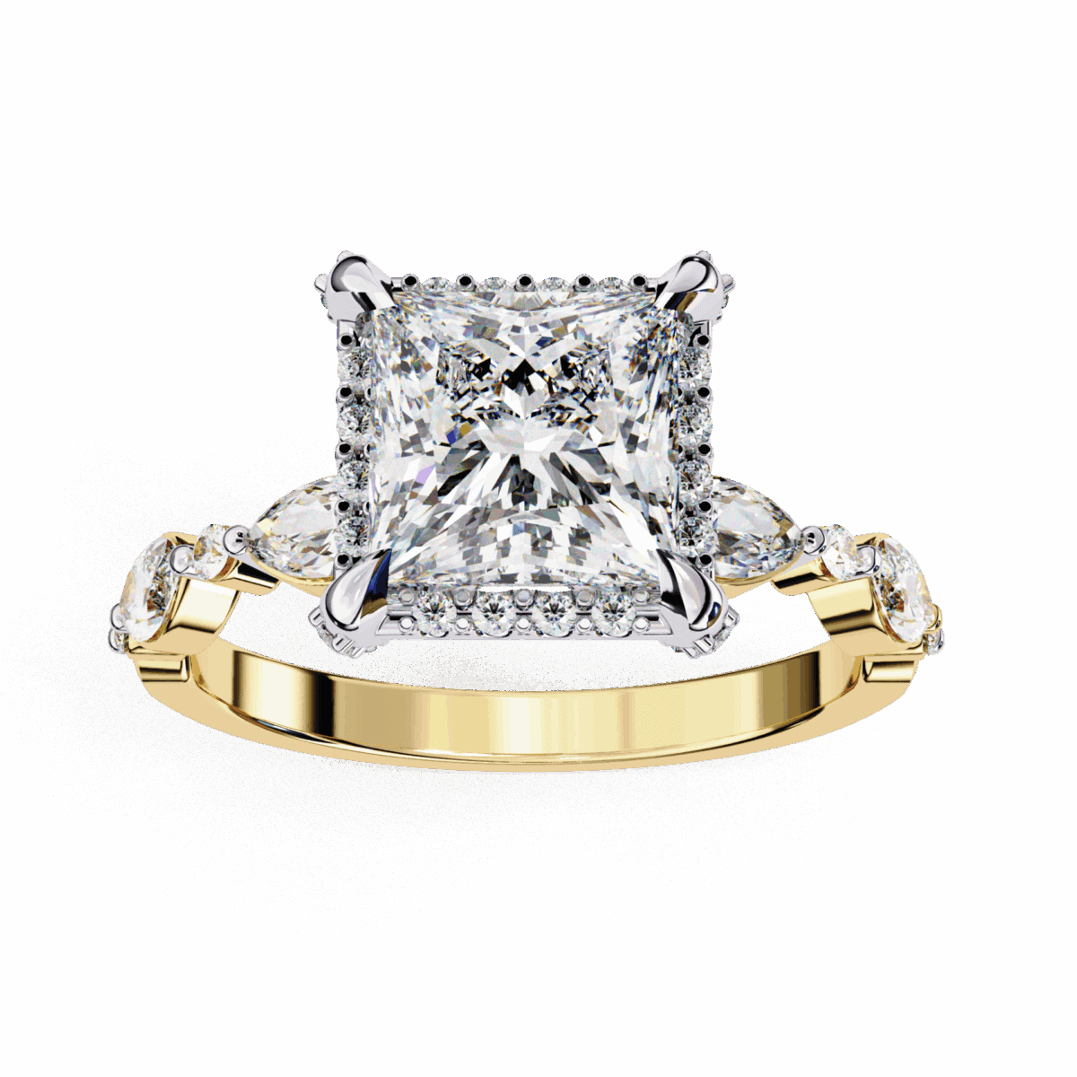 3 Carat Princess Cut The Icon Solitaire Ring  Image 8