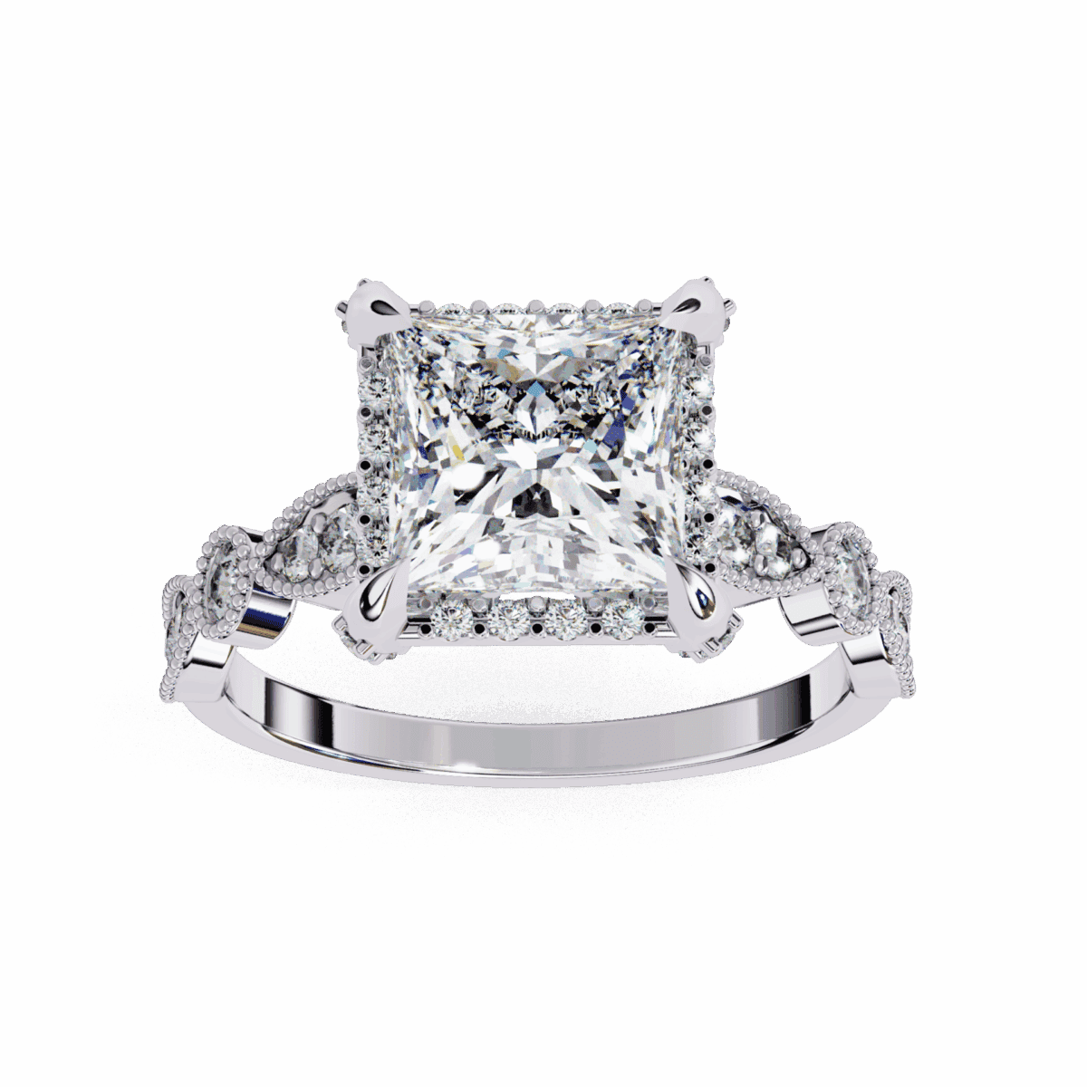 2.5 Carat Princess Cut The Icon Solitaire Ring  Image 4
