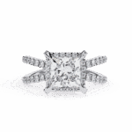 2.25 Carat Princess Cut Solitaire in Hidden Halo