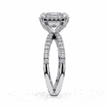 2.25 Carat Princess Cut Solitaire in Hidden Halo - Image 2