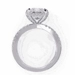 2.25 Carat Princess Cut Solitaire in Hidden Halo - Image 3