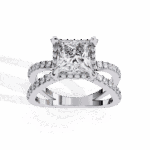 2.25 Carat Princess Cut Solitaire in Hidden Halo - Image 4