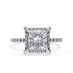 2.5 Carat Princess Cut Solitaire in Hidden Halo
