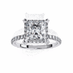 2.5 Carat Princess Cut Solitaire in Hidden Halo - Image 4