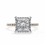 2.5 Carat Princess Cut Solitaire in Hidden Halo - Image 5