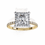 2.5 Carat Princess Cut Solitaire in Hidden Halo - Image 8
