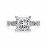 2.5 Carat Princess Cut Solitaire in Bezel Setting