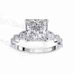 2.5 Carat Princess Cut Solitaire in Bezel Setting - Image 4