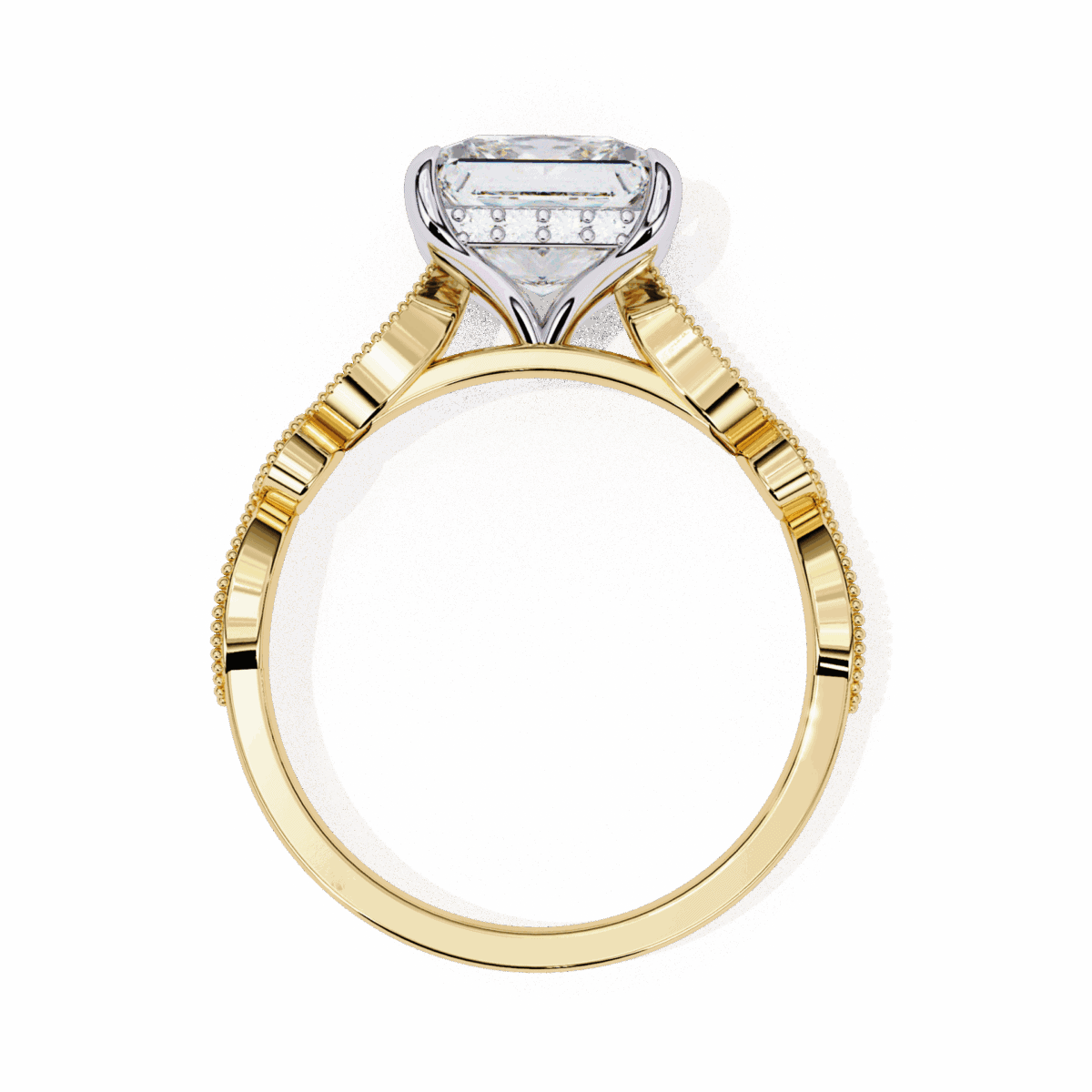 2.5 Carat Princess Cut Solitaire in Bezel Setting  Image 7