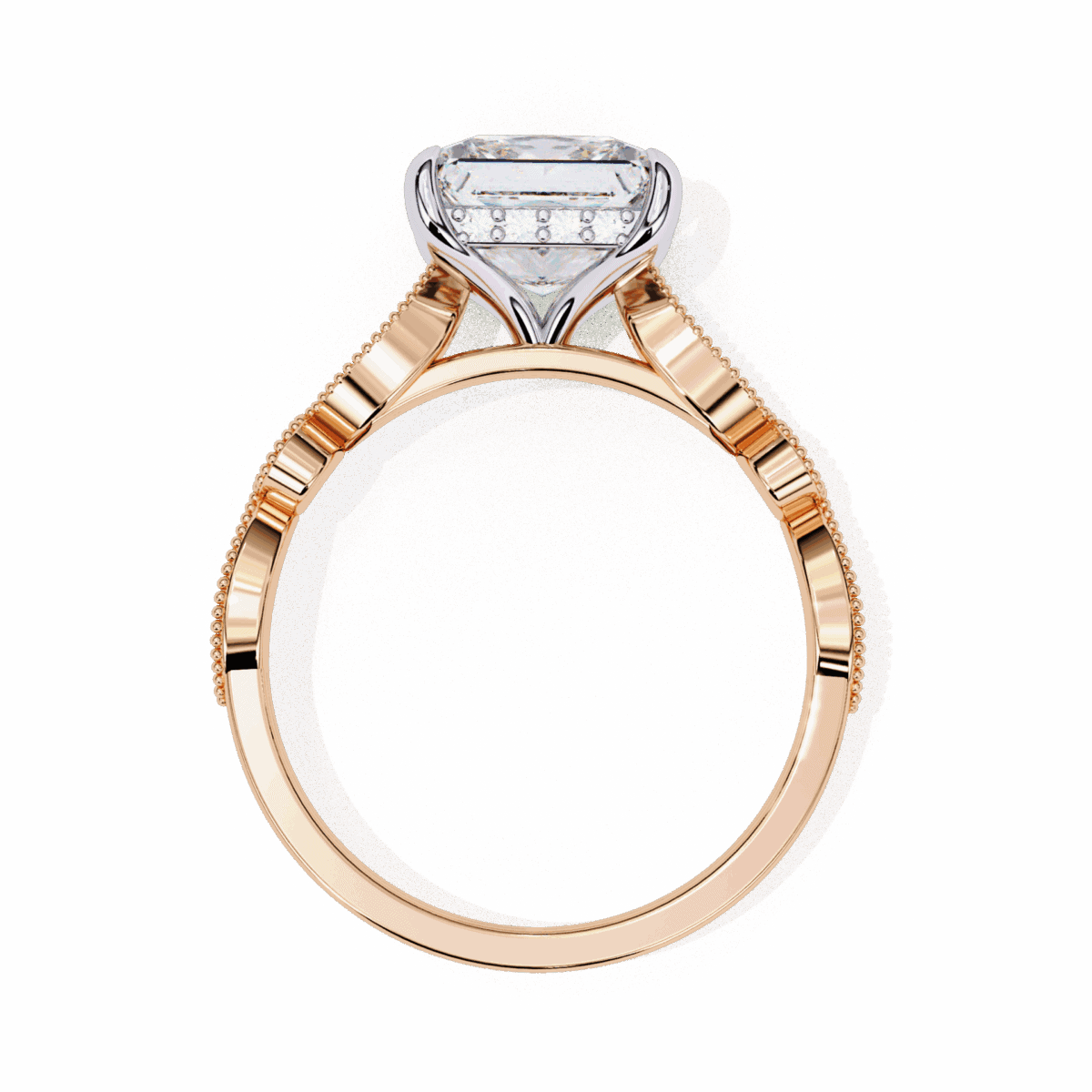 2.5 Carat Princess Cut Solitaire in Bezel Setting  Image 11