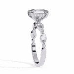 3.25 Carat Princess Cut Solitaire in Hidden Halo - Image 2