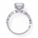 3.25 Carat Princess Cut Solitaire in Hidden Halo - Image 3