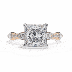 3.25 Carat Princess Cut Solitaire in Hidden Halo - Image 9
