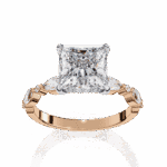 3.25 Carat Princess Cut Solitaire in Hidden Halo - Image 12