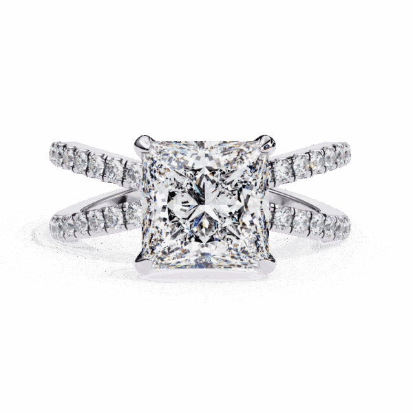 2.75 Carat Princess Cut Eternal Spark Solitaire Ring