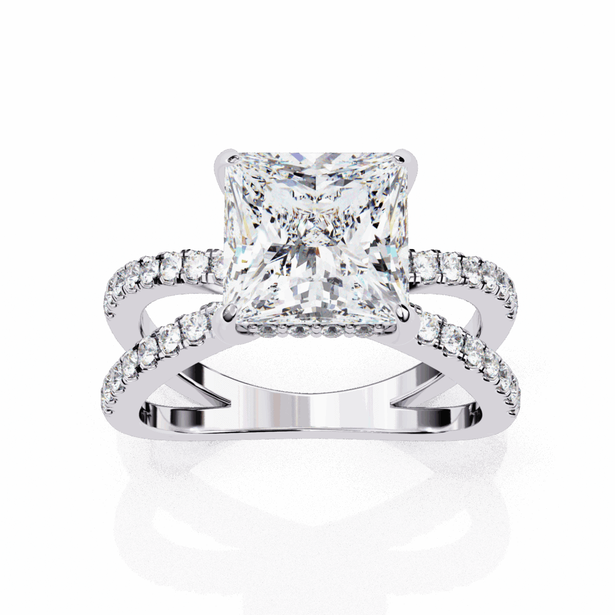 2.75 Carat Princess Cut Eternal Spark Solitaire Ring  Image 4