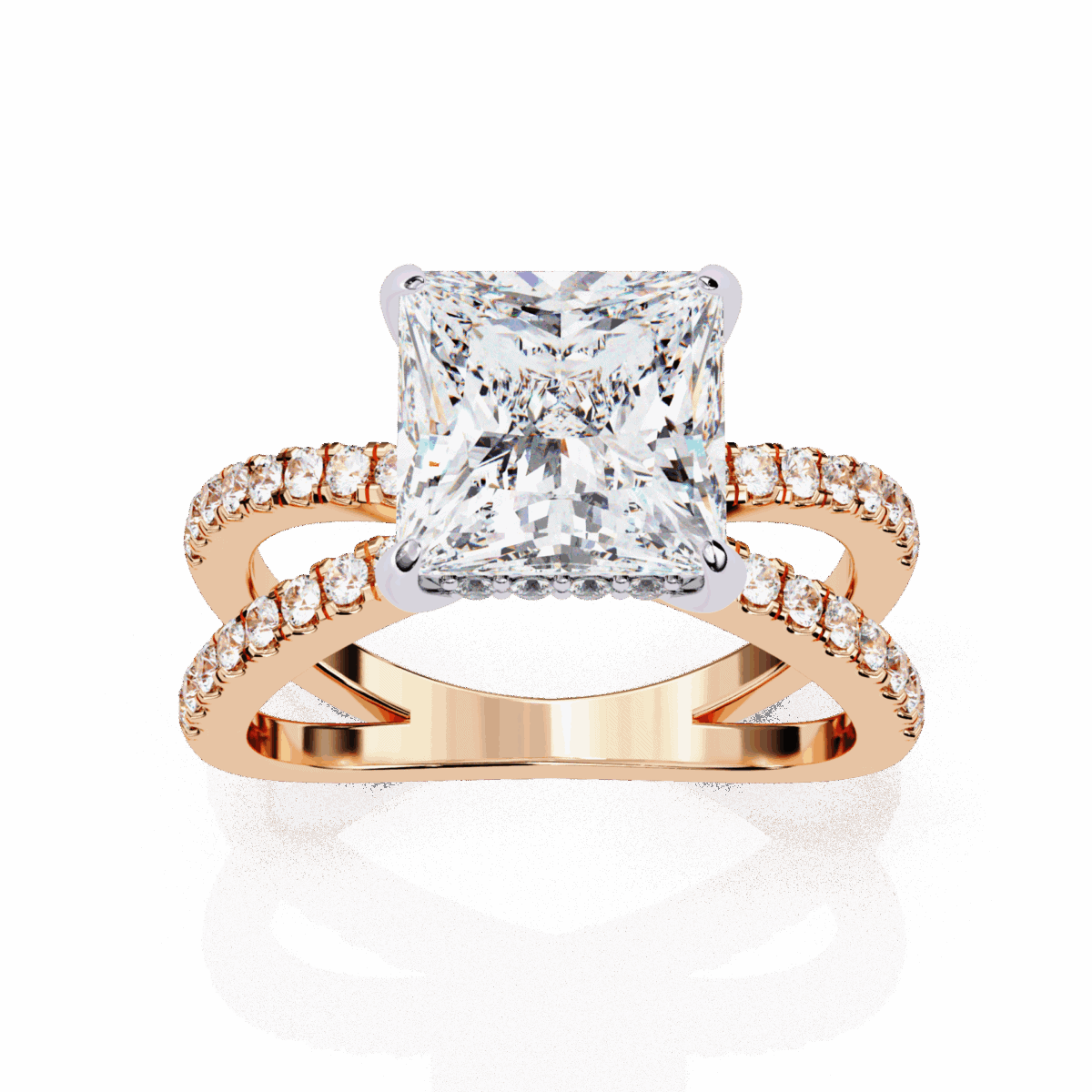 2.75 Carat Princess Cut Eternal Spark Solitaire Ring  Image 12