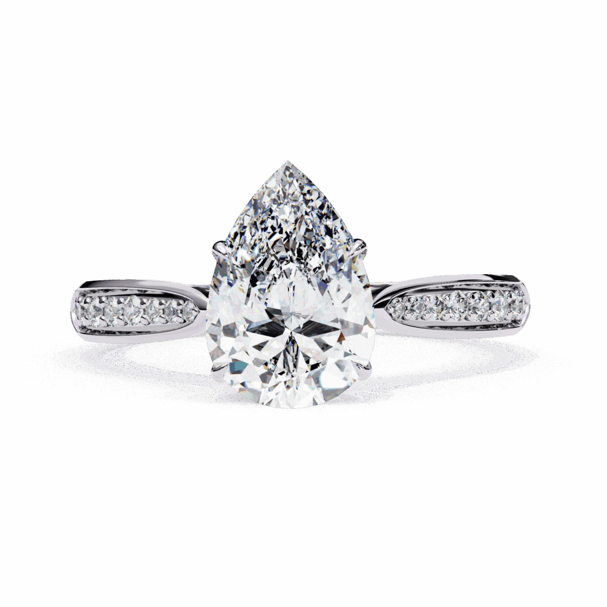 1.25 Carat Pear Cut True Love Solitaire Ring  Image 1