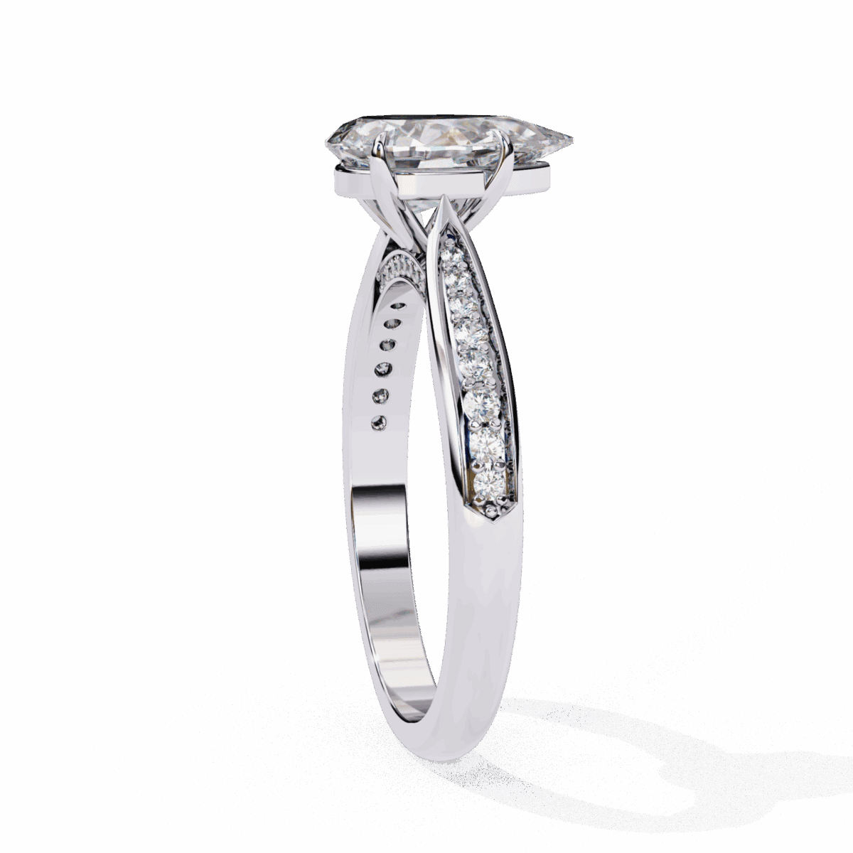 1.25 Carat Pear Cut True Love Solitaire Ring  Image 2