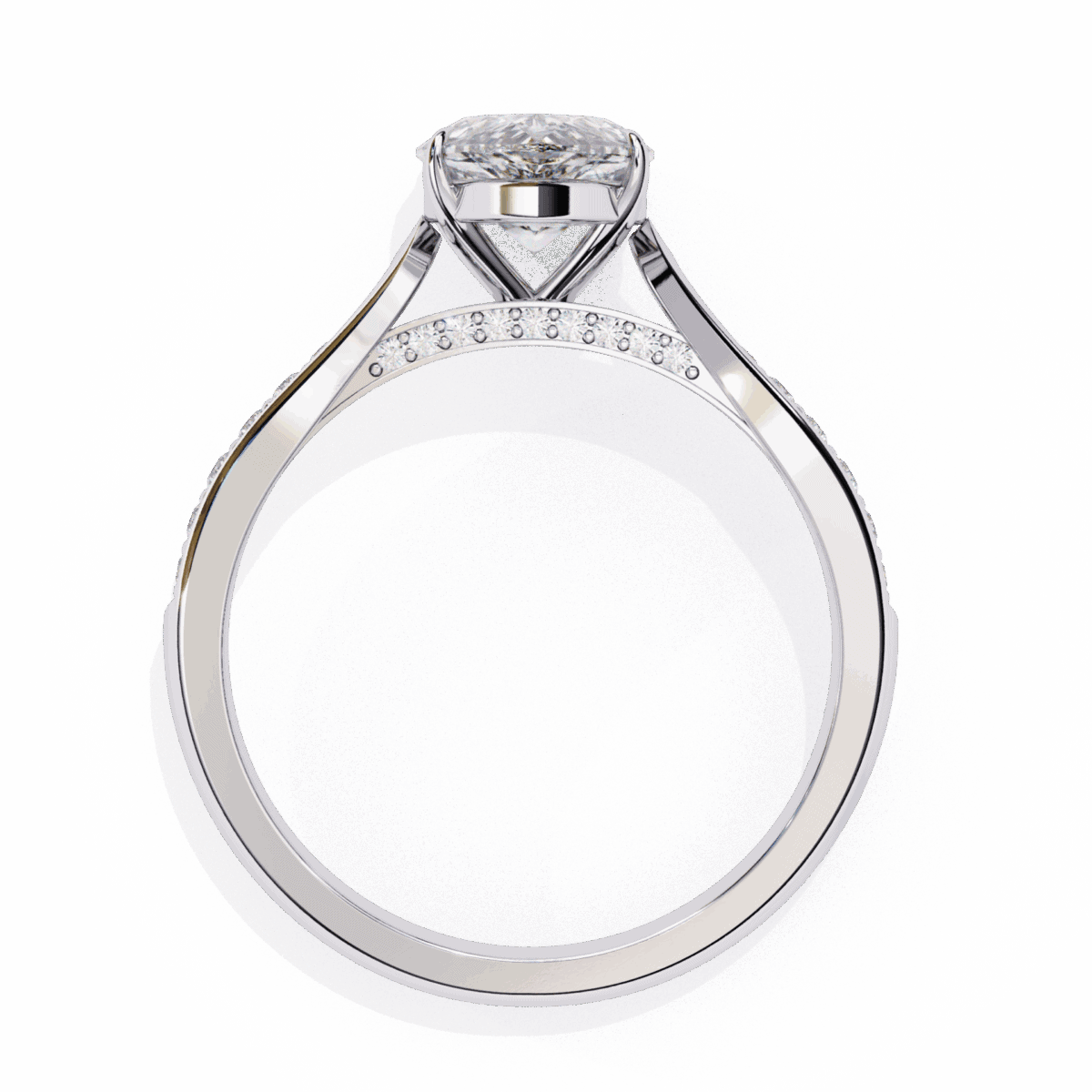 1.25 Carat Pear Cut True Love Solitaire Ring  Image 3