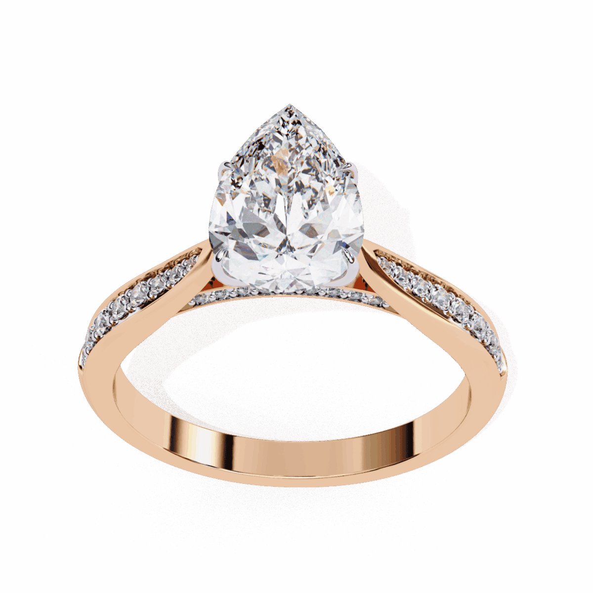 1.25 Carat Pear Cut True Love Solitaire Ring  Image 12