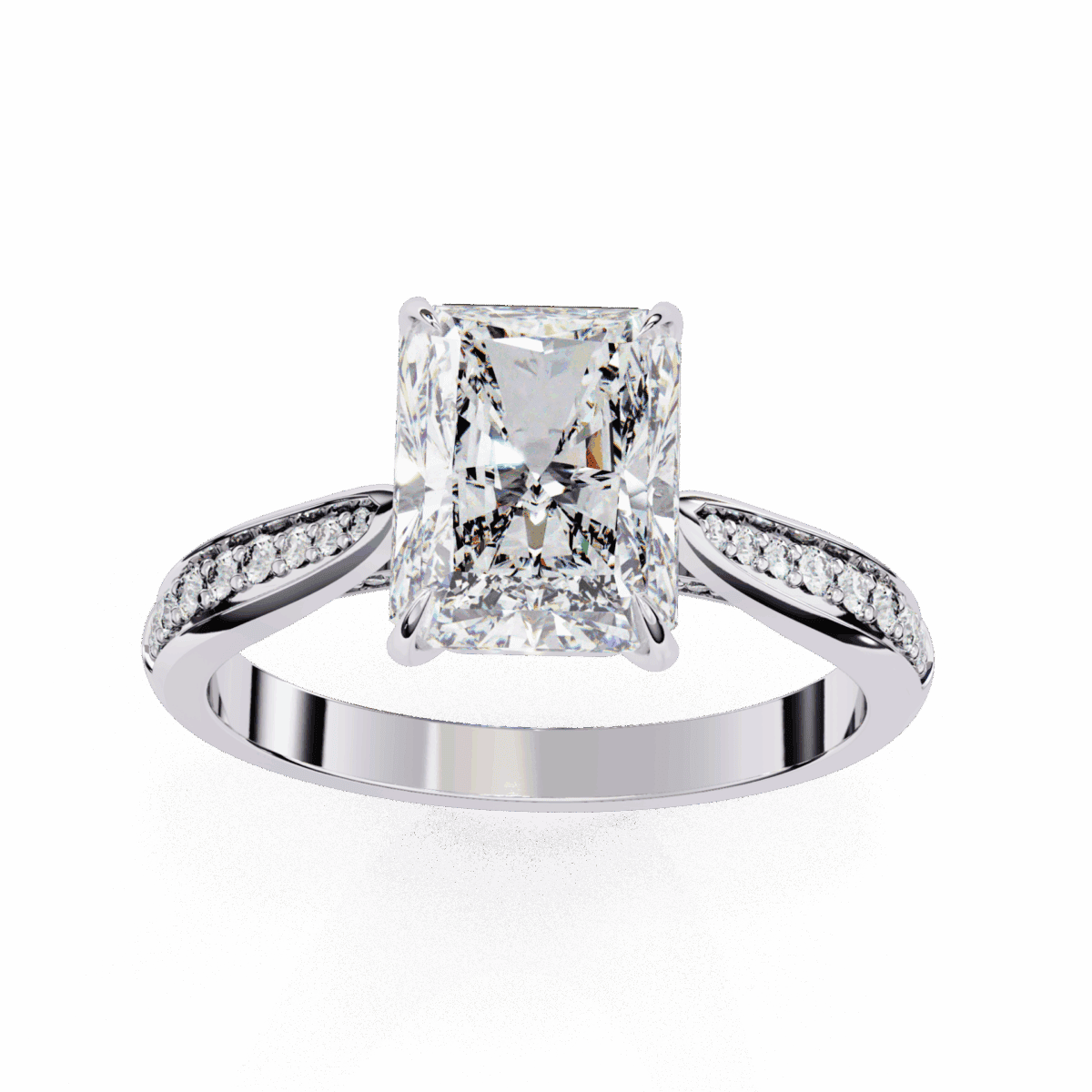 2.5 Carat Radiant Cut True Love Solitaire Ring  Image 4