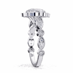 2.5 Carat Cushion Cut Solitaire with Side Stone - Image 2