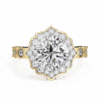 2.5 Carat Cushion Cut Solitaire with Side Stone - Image 4