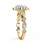 2.5 Carat Cushion Cut Solitaire with Side Stone - Image 5