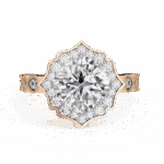 2.5 Carat Cushion Cut Solitaire with Side Stone - Image 8