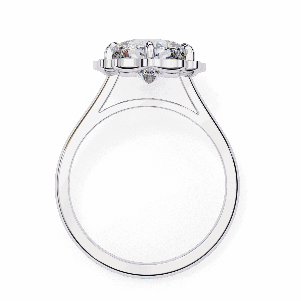 3.5 Carat Cushion Cut Classic Solitaire Band  Image 3