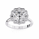 3.5 Carat Cushion Cut Classic Solitaire Band - Image 4