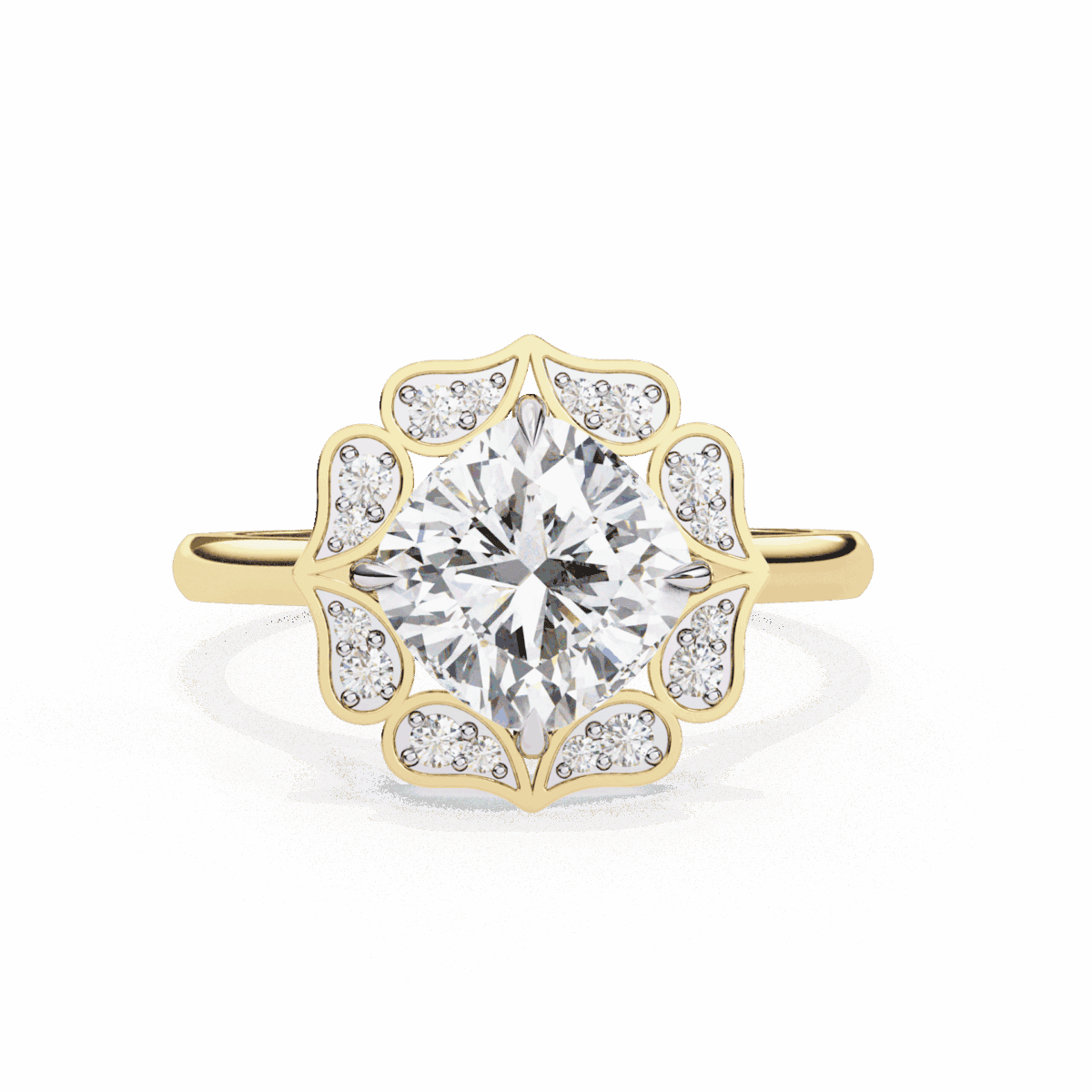 3.5 Carat Cushion Cut Classic Solitaire Band  Image 5