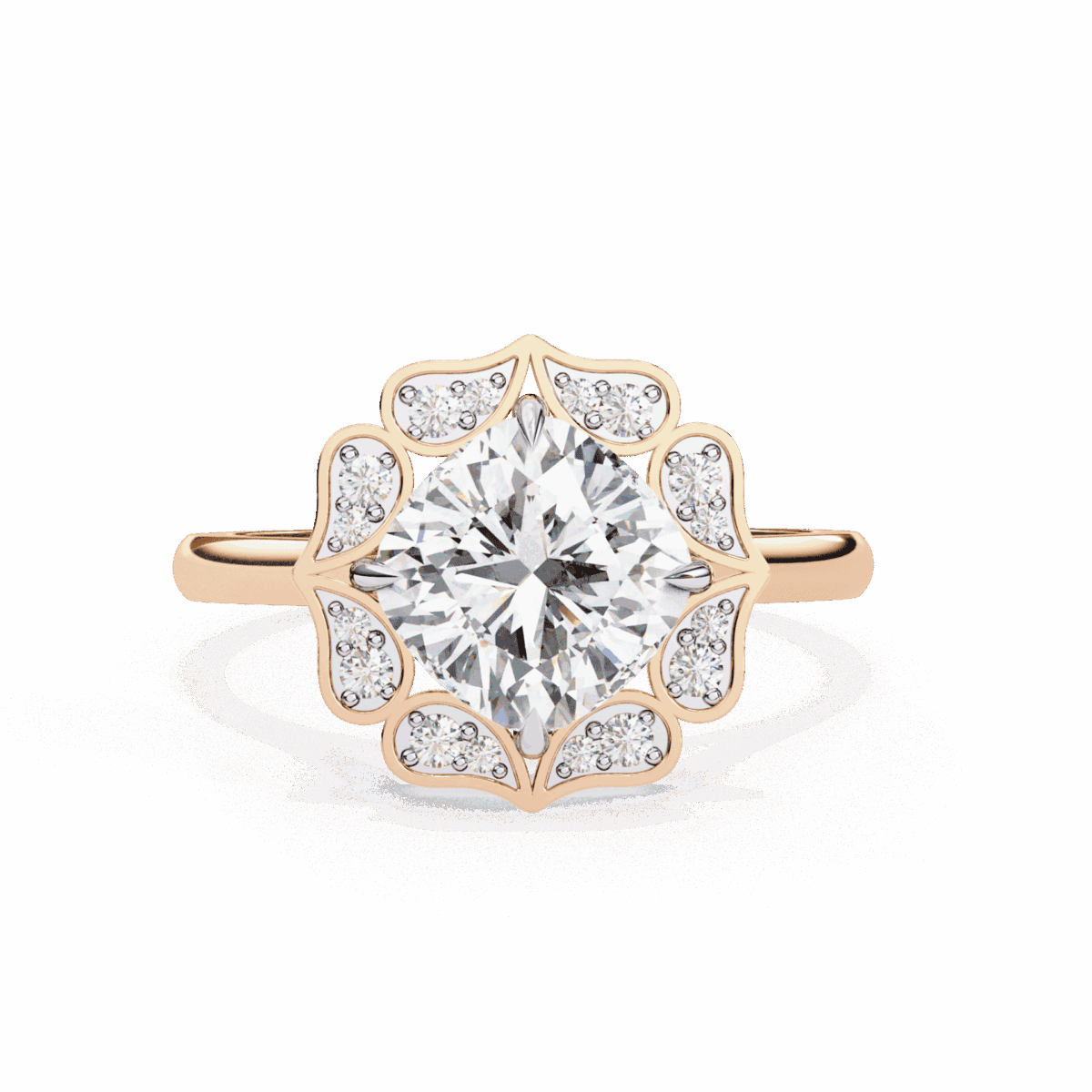 3.5 Carat Cushion Cut Classic Solitaire Band  Image 9