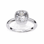 1.75 Carat Cushion Cut Minimalist Solitaire Engagement Ring - Image 4