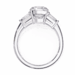 3.75 Carat Cushion and Baguette Cut Solitaire Edit Ring - Image 3