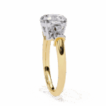 3.75 Carat Cushion and Baguette Cut Solitaire Edit Ring - Image 6