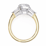 3.75 Carat Cushion and Baguette Cut Solitaire Edit Ring - Image 7