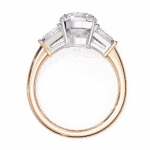 3.75 Carat Cushion and Baguette Cut Solitaire Edit Ring - Image 11