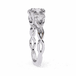 3.5 Carat Cushion Cut Solitaire in Three Stone Setting - Image 2