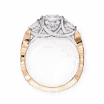 3.5 Carat Cushion Cut Solitaire in Three Stone Setting - Image 11