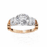 3.5 Carat Cushion Cut Solitaire in Three Stone Setting - Image 12