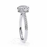 3.5 Carat Cushion Cut Solitaire in Hidden Halo - Image 2