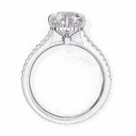 3.5 Carat Cushion Cut Solitaire in Hidden Halo - Image 3
