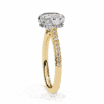 3.5 Carat Cushion Cut Solitaire in Hidden Halo - Image 6