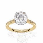 3.5 Carat Cushion Cut Solitaire in Hidden Halo - Image 8