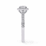 2 Carat Cushion Cut Solitaire in Hidden Halo - Image 2